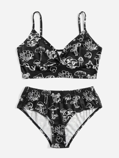 Mushroom Print Pajama Set