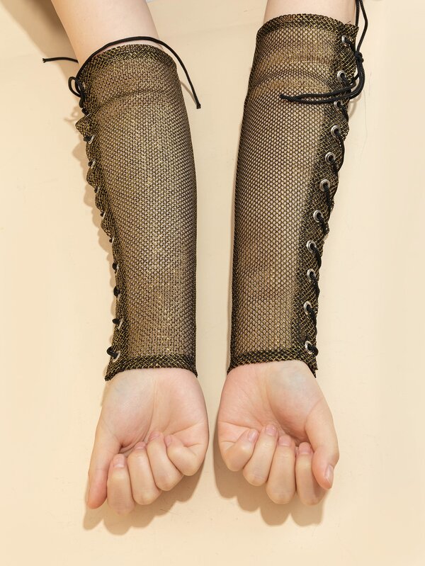 Lace Up Arm Sleeves SHEIN USA