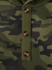 Baby Boy Summer Casual Camouflage Printed Patchwork Sleeveless Hooded Romper