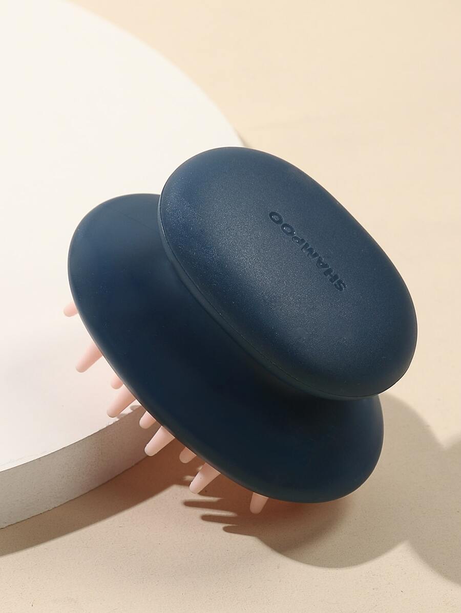 1pc Oval-Shaped Shampoo Brush Hair Brush Comb,Back To School,Travel Holiday Essentials,Hair Accessories For Women - Black - View 1