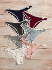 Women's Multicolor Print High Stretch Bikini Panties With Contrast Binding - Multicolor - View 4