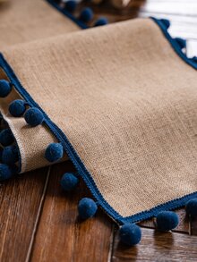 Pom Pom Decor Table Runner - Multicolor - View 3