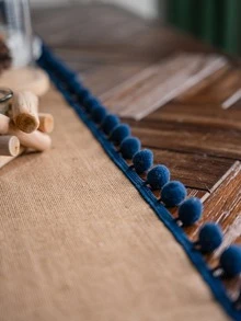 Pom Pom Decor Table Runner - Multicolor - View 4