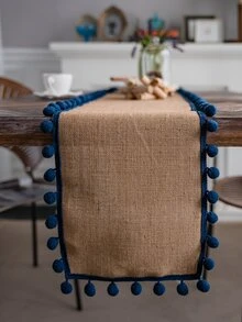 Pom Pom Decor Table Runner - Multicolor - View 8