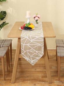 幾何圖案長方桌布 - 彩色 - 查看 2