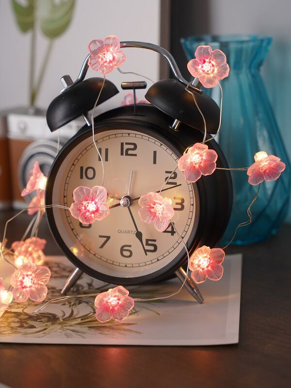 1pc 10 Led 1m Flower String Light, Creative Flower Bulb String Light