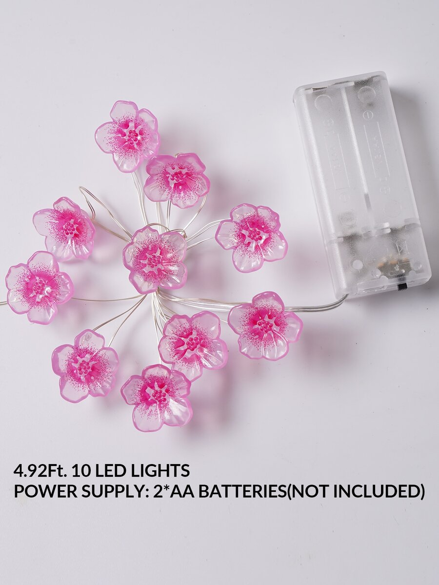 1pc 10 Led 1m Flower String Light, Creative Flower Bulb String Light