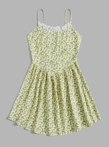 Đầm Tương phản ren Họa tiết hoa Boho - Nhiều màu - Xem 1