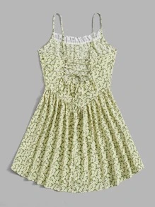 Đầm Tương phản ren Họa tiết hoa Boho - Nhiều màu - Xem 2