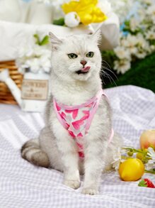 Valentine's Day 1pc Heart Print Pet Tank - Multicolor - View 4