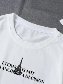 Manfinity EMRG Men Tower & Slogan Graphic Tee