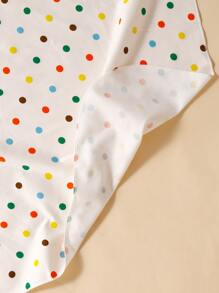 1pc Baby Polka Dot Swaddling Blanket & 1pc Hat - Multicolor - View 4