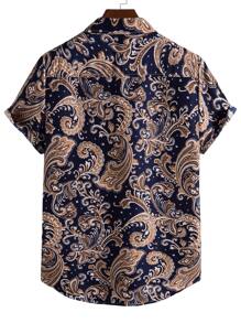 Manfinity RSRT Nam In hoa Paisley Nút Lên Áo sơ mi - Nhiều màu - Xem 2