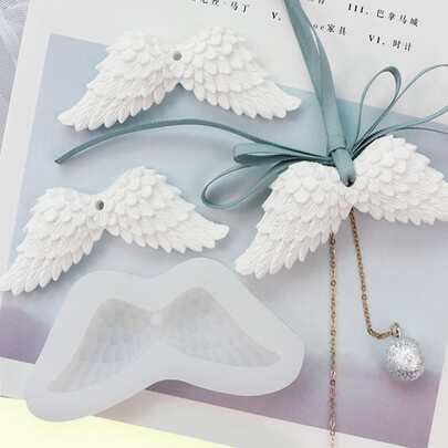 1pc Wing Shaped DIY Silicone Mold, White Aromatherapy Balm Silicone Mold For DIY Craft