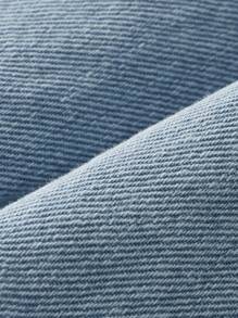 DAZY High Waist Plicated Detail Straight Leg Jeans - Light Wash - View 3