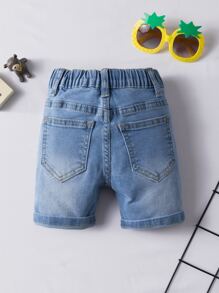 Baby Slant Pocket Denim Shorts