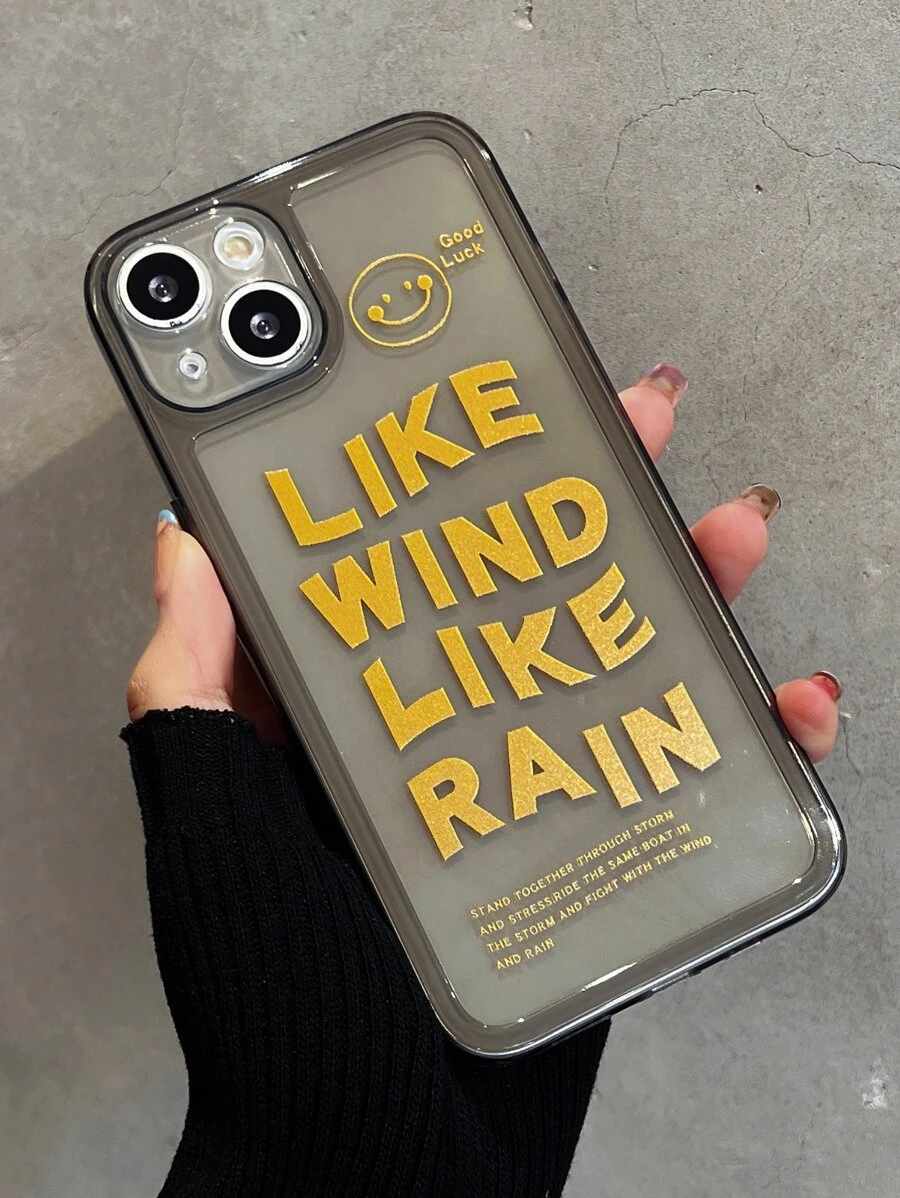 Funda para móvil con estampado de letra - Amarillo - Ver 1