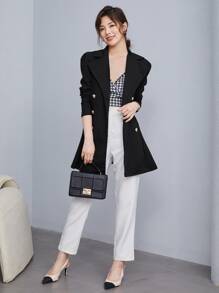 BizChic 缺口翻領雙排釦西裝洋裝工作服