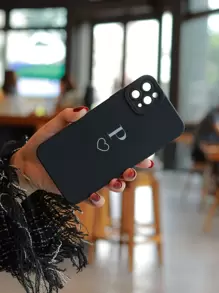 Funda para móvil con estampado de letra - Blanco y Negro - Ver 4