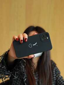 Funda para móvil con estampado de letra - Blanco y Negro - Ver 2