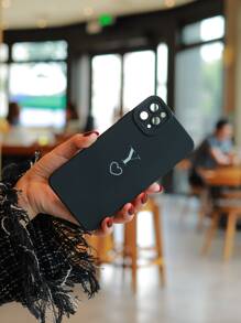 Funda para móvil con estampado de letra - Blanco y Negro - Ver 3