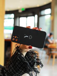 Funda para móvil con estampado de letra - Blanco y Negro - Ver 4