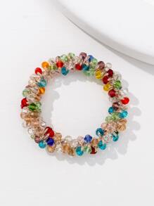 Goma para el pelo de colores con diseño de cuenta - Multicolor - Ver 7