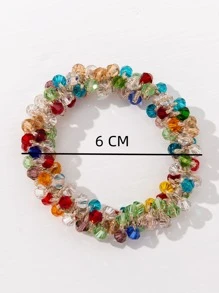 Goma para el pelo de colores con diseño de cuenta - Multicolor - Ver 6