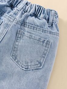 Young Boy Ripped Tapered Jeans - Light Wash - View 6