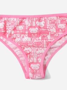 ROMWE Kawaii Cartoon Print Ringer Lingerie Set