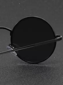 Men Round Frame Fashion Glasses Travel Accessories Black Shades Travel Accessories Vintage Sunglasses Sun Glasses Beach Accessories Sun Glasses Sunglasses Shades Boho Elegant For Summer Beach Vacation,Outdoor,Travel