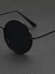 Men Round Frame Fashion Glasses Travel Accessories Black Shades Travel Accessories Vintage Sunglasses Sun Glasses Beach Accessories Sun Glasses Sunglasses Shades Boho Elegant For Summer Beach Vacation,Outdoor,Travel