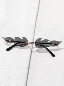 男士火焰设计时尚眼镜街头太阳镜配饰万圣节沙滩配饰眼镜太阳镜