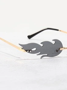 男士火焰设计时尚眼镜街头太阳镜配饰万圣节沙滩配饰眼镜太阳镜