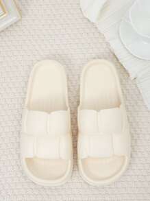 Minimalist Single Band Slides - White - View 4