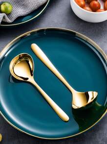 1 pieza Cuchara de acero inoxidable - Dorado - Ver 5