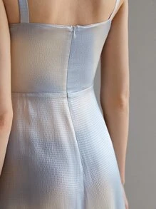 MOTF X MONET INSPIRED SILK BLEND OMBRE CAMI DRESS - Multicolor - View 6