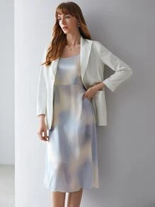 MOTF X MONET INSPIRED SILK BLEND OMBRE CAMI DRESS - Multicolor - View 11
