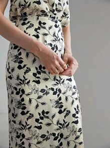 MOTF PREMIUM 100% SILK PRINTED SKIRT - Black and White - View 11