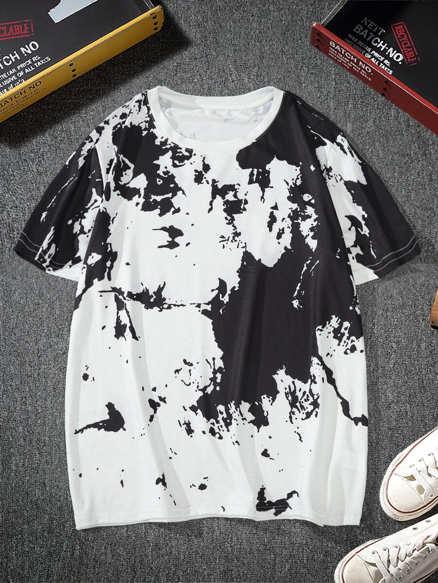 Manfinity Tops Nam Đồ họa Giải trí - Đen và trắng - Xem 1