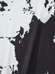 Manfinity Tops Nam Đồ họa Giải trí - Đen và trắng - Xem 4