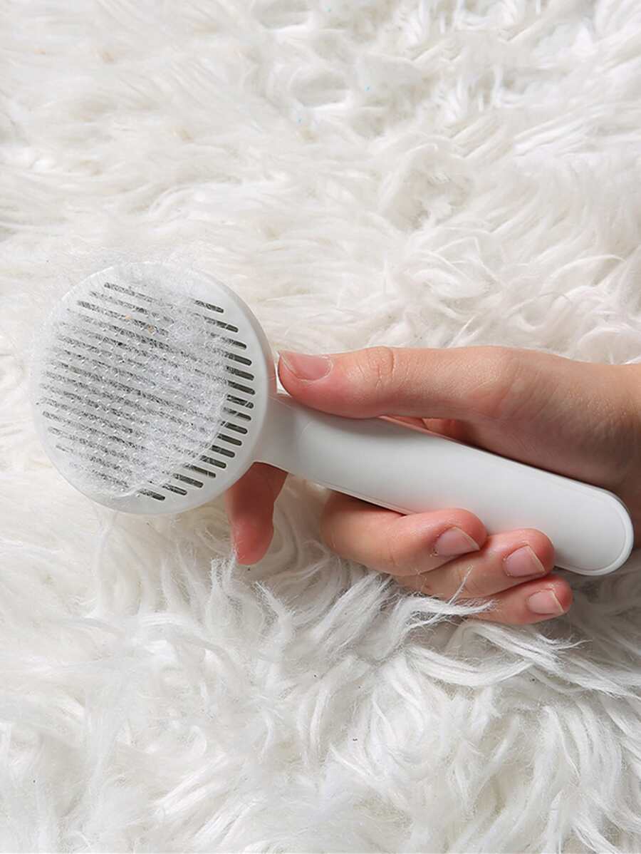 1pc Pet Hair Removal Comb, Cat Hair Cleaner, Teddy Hair Comb, Dog Hair Brush - Multicolor - View 1