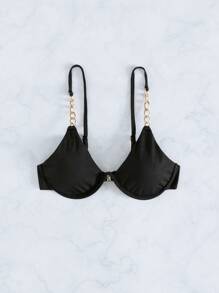 SHEIN Swim Top bikini vinculado con cadena con aro