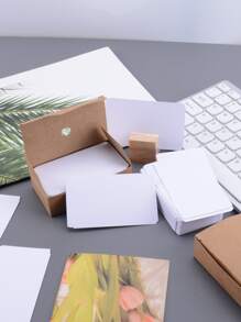 100pcs Plain Memo Card - White - View 1