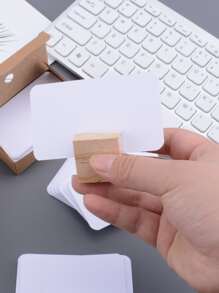 100pcs Plain Memo Card - White - View 2