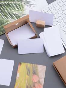 100pcs Plain Memo Card - White - View 3