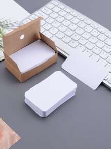 100pcs Plain Memo Card - White - View 4