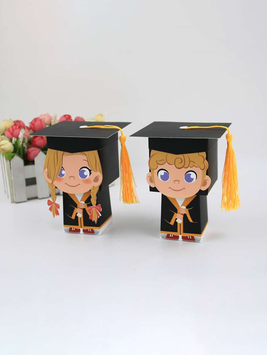 6 piezas Caja de regalo graduación fiesta - Multicolor - Ver 1