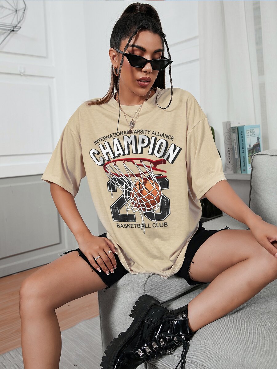 Basketball & Letter Graphic TShirt SHEIN South Africa