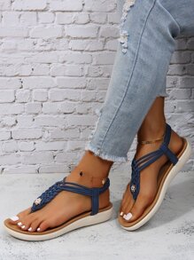 Dép bệt Nữ - Màu xanh lam - Xem 2
